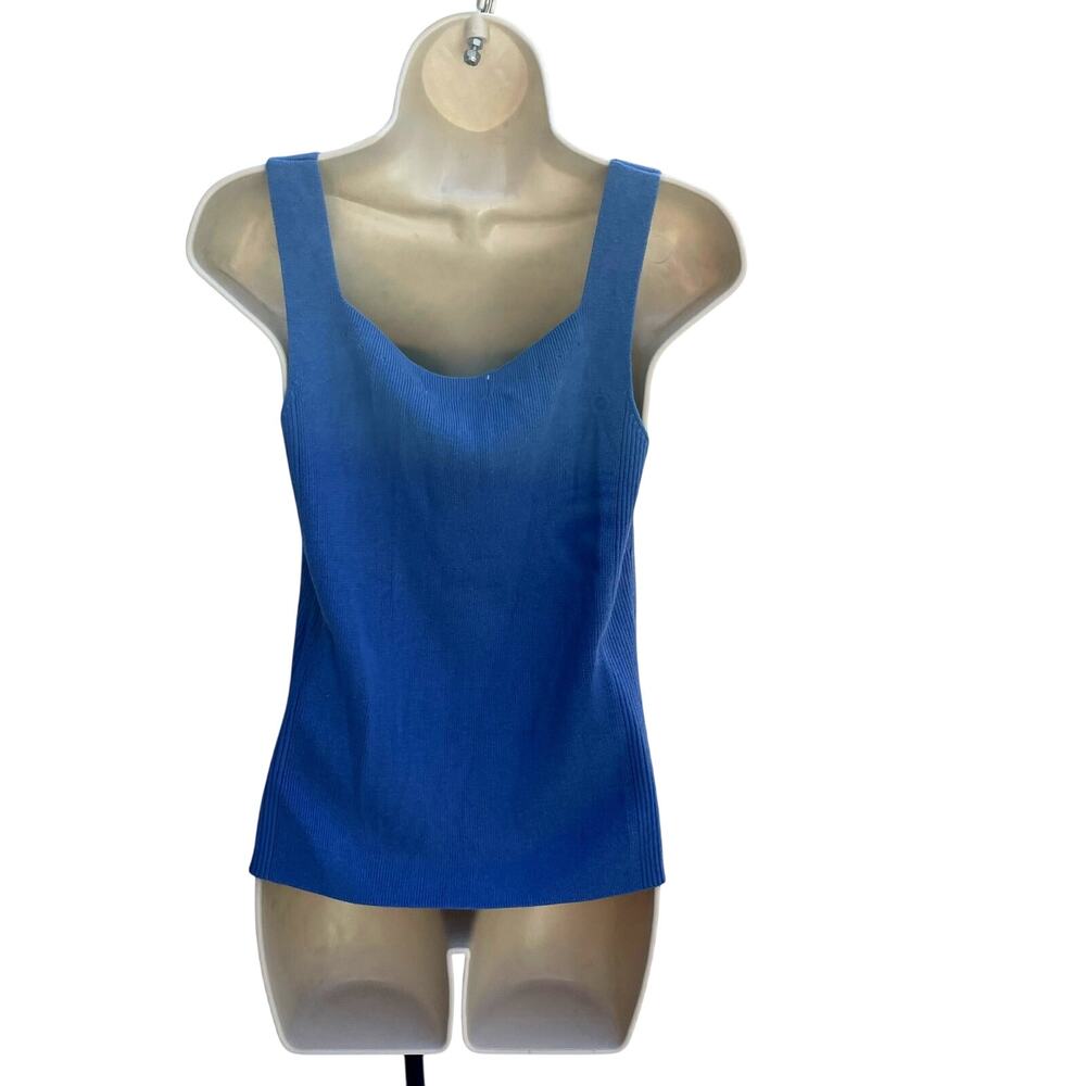 CASUAL CORNER ANNEX, SIZE L, BLUE TANK TOP